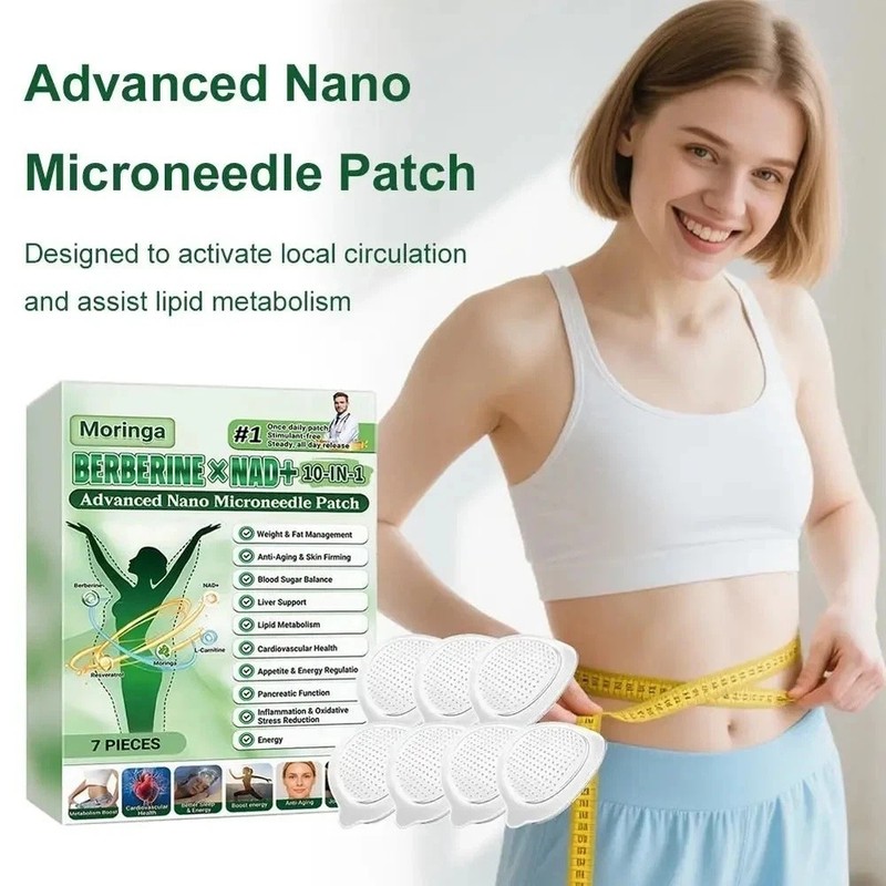 GLORENDA Moringa Berberine 10-in-1 Advanced Nano Microneedle Patch (7pcs/box)