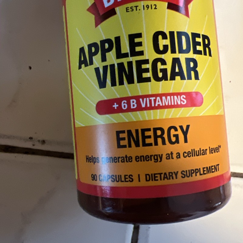 Bragg Apple Cider Vinegar Energy + 6 B Vitamins 90 Caps. Exp. 01/28 gallery