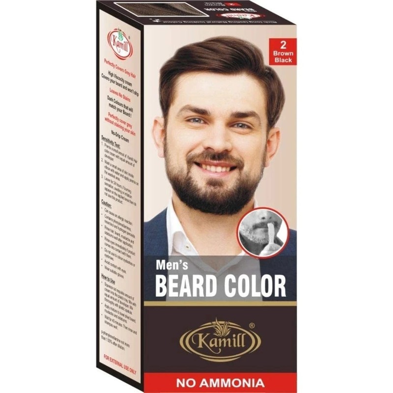 Kamill Mens Beard Color, 2 Brown Black Shade 100gm gallery