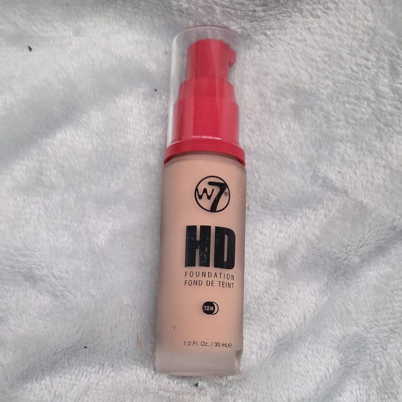 W7 HD Foundation Natural Beige Matte Medium Coverage Liquid 1 fl oz