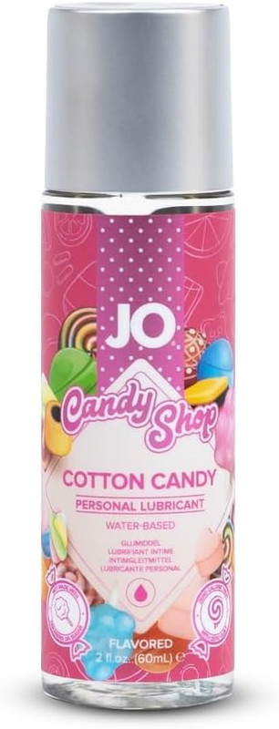 H2O Cotton Candy Flavored Lube – Edible Water Based Personal Lubricant for Oral
