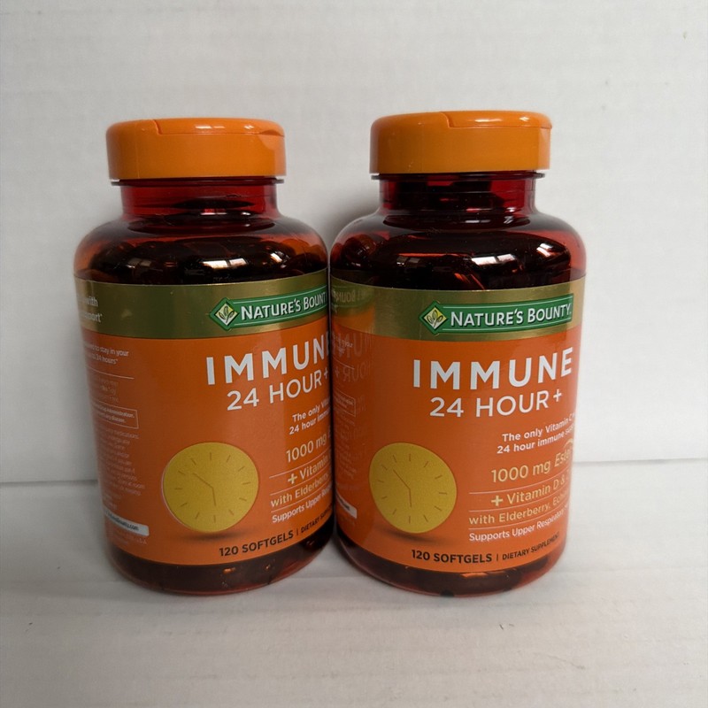 Lot-2 Nature's Bounty Immune 24 Hour 1,000 mg 120 ct/ea EX-2/27 gallery