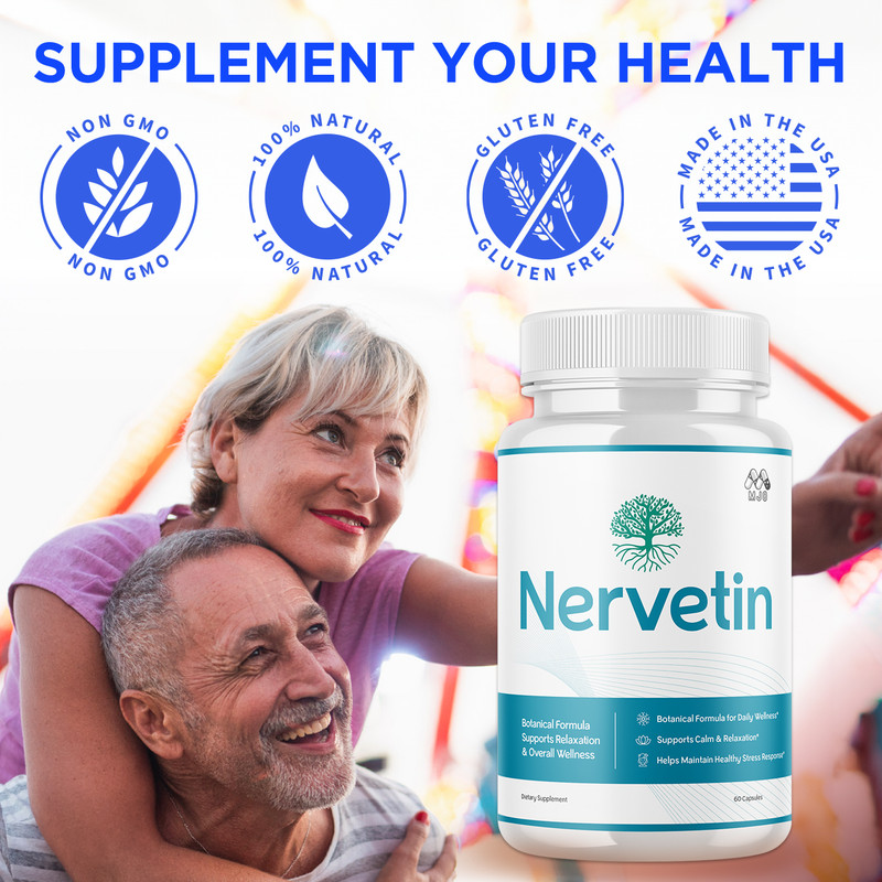 (1 Pack) Nervetin Advanced Nerve Support Strength Formula Nerve Tin 60 Capsules gallery