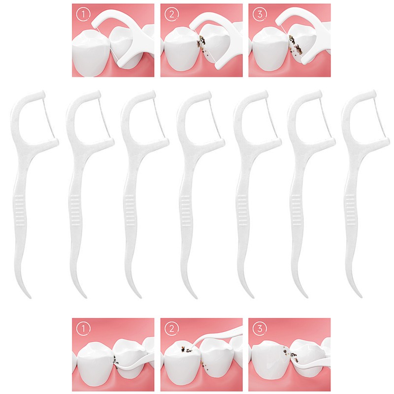 100 CT Micro Dental Floss Tooth Picks Plastic Oral Teeth Flossers Fresh Care gallery
