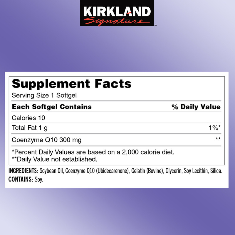 Kirkland Signature CoQ10 300mg Softgels - 100 Count for Heart Health gallery