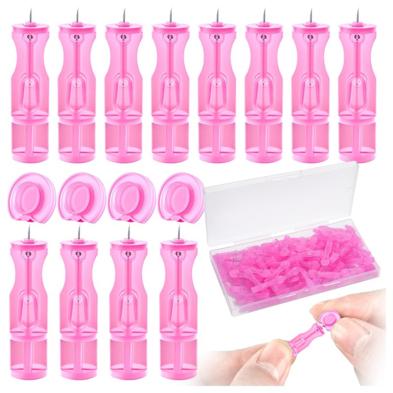Lancets for Facial Extraction, 50 Pack Disposable 1 Count (Pack of 50), Pink