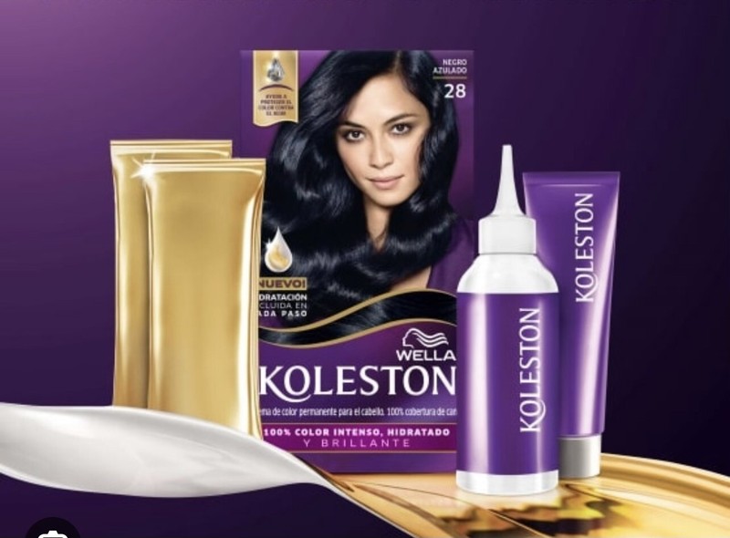 Wella koleston #28 Negro Azulado, 100% Gray Hair Coverage, Expiration Date 8/27
