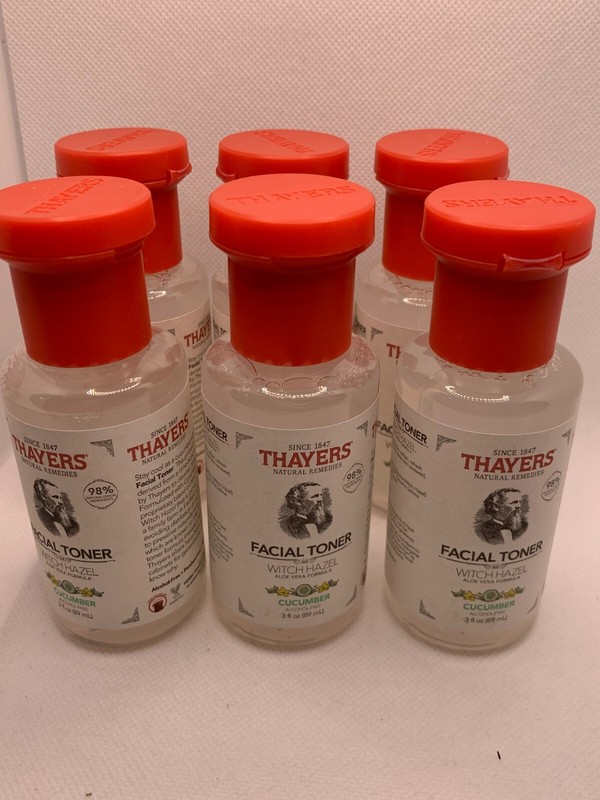 6x Bottles Thayers Facial Toner Witch Hazel Aloe Vera Formula Cucumber 3oz each