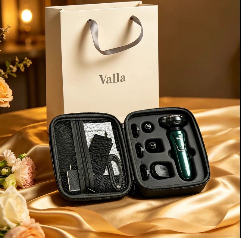 Father’s Day Gift 4-in-1 Grooming Kit Rotary Shaver w/ Trimmers & Travel Case