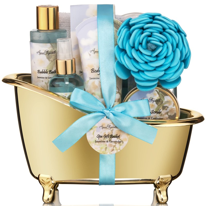 Spa Gift Baskets For Women – Luxury Bath Set With Jasmine & Lavender – Spa Ki…