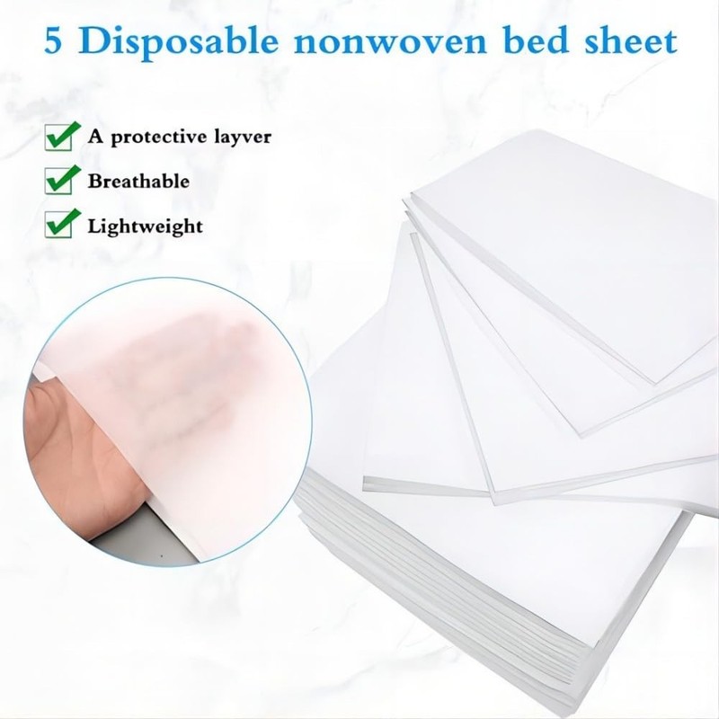 100Pcs Disposable Massage Table Sheets 31.5" x 71" Non-Woven Fabric Bed Cover... gallery