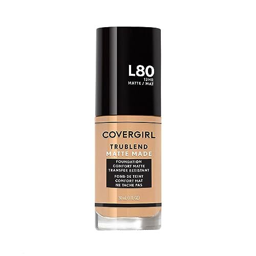 COVERGIRL TruBlend Matte Made Liquid Foundation, True Ivory, 1 Fl Oz (Pack of 1)