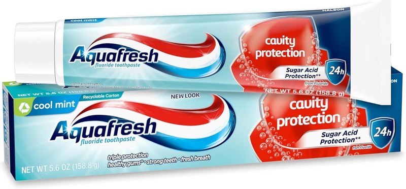 Aquafresh Cavity Protection Fluoride Toothpaste Cool Mint 5.6oz Fresh Breath