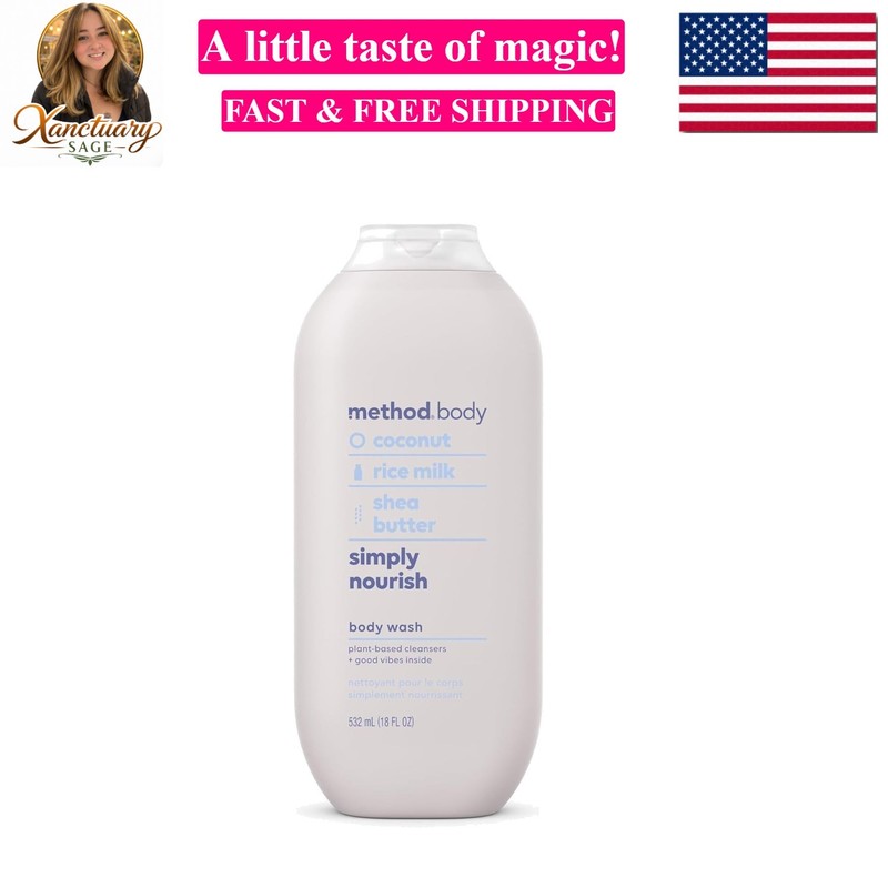 Method Body Wash, Simply Nourish, Paraben and Phthalate Free, 18 oz Pack of 1