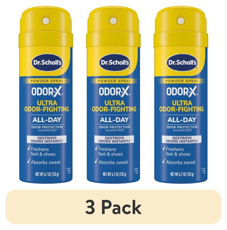 (3 pack) Odor-X Odor-Fighting Spray Powder, Unscented, 4.7oz