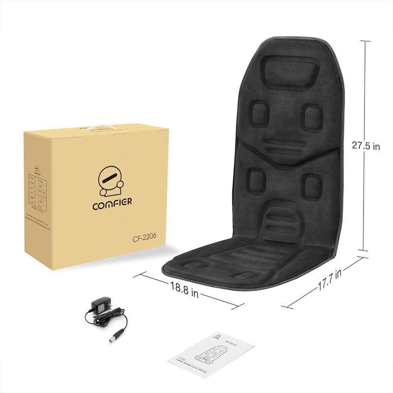 COMFIER Vibration Back Massager Seat Cushion with Heat,Father Day Dad Gifts for gallery