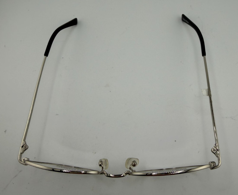 LONDON FOG FRAMES ONLY EYEGLASSES LF009 C1 SILVER BLACK 53-17-140 gallery