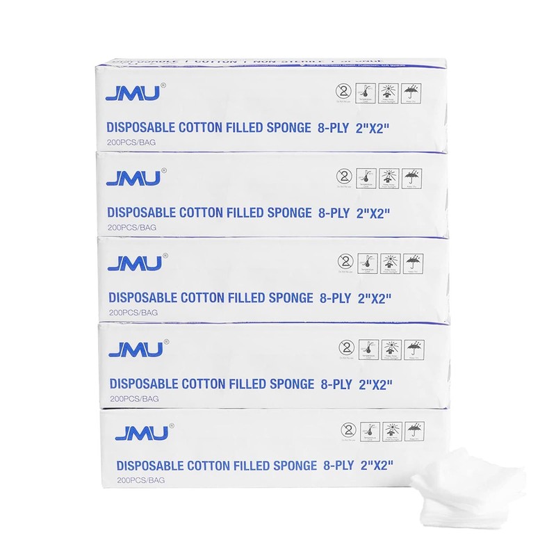 MU Dental 2×2 Cotton Gauze Pads 8-ply Woven Gauze Sponge Non-Sterile 200-5000pcs