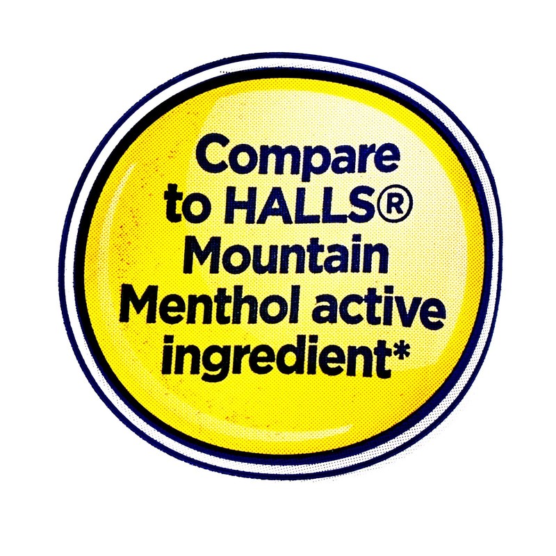 Equate Sugar Free Sore Throat & Cough Relief Menthol Drops 70 Count vs HALLS gallery
