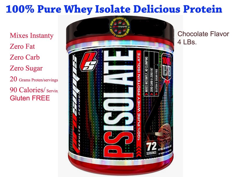PS Isolate, 100% Pure Whey Isolate Protein Chocolate flavor 4 lbs, 72 Servings