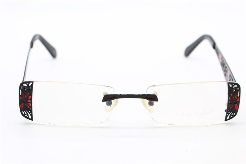 MANDALAY 7051 C2 BLACK AUTHENTIC FRAMES EYEGLASSES 55-17 gallery
