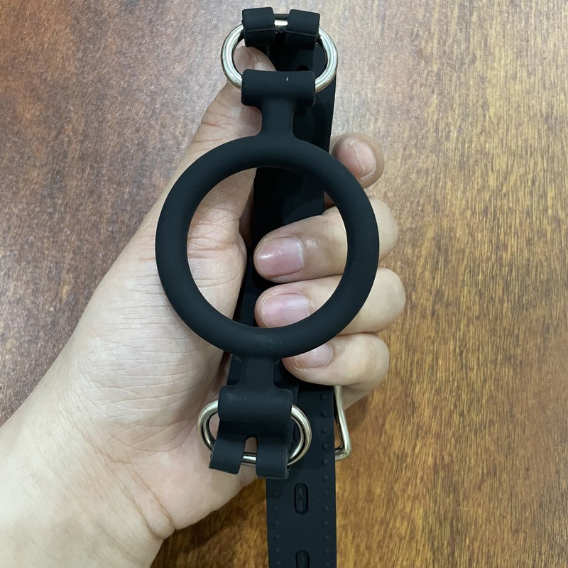Open Mouth Gag, O-Ring Gag,BDSM Bondage Silicone Gag Slave Submissive gag gallery