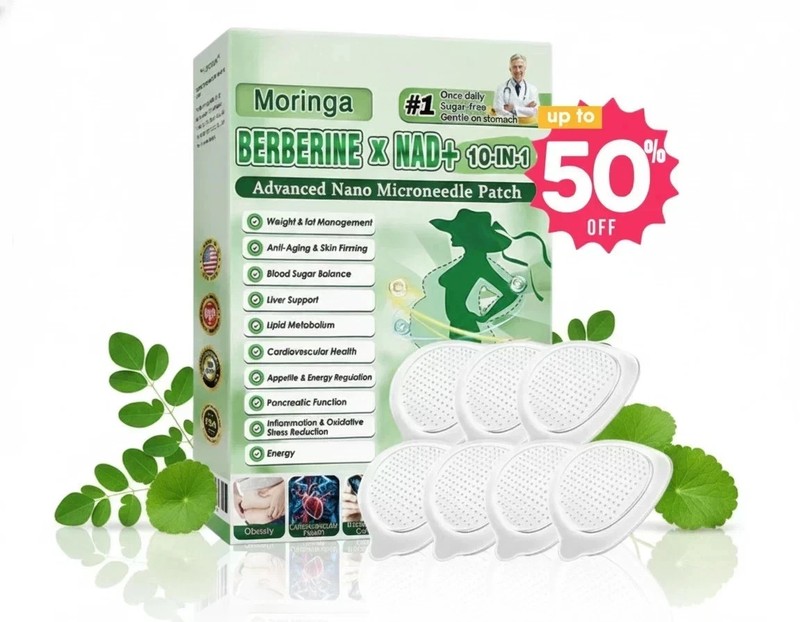 50% OFF Moringa Berberine x NAD+ 10-in-1 Advanced Nano Microneedle Patches New** gallery