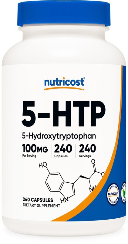 Nutricost 5-HTP 100mg, 240 Capsules (5-Hydroxytryptophan) – Gluten Free, Non-GMO
