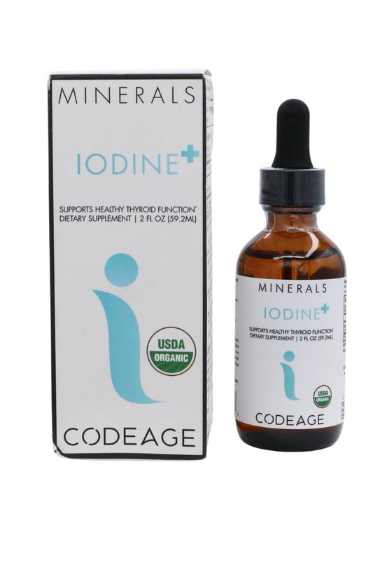 Codeage Iodine+ USDA Organic Liquid Iodine Drops 2 oz Exp 09/2026
