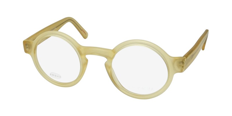 NEW ANDY WOLF 4522 GLASSES AUSTRIA ROUND H 45-23-145 FULL-RIM YELLOW UNISEX