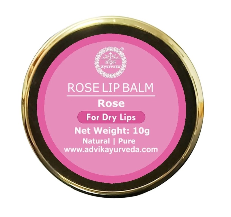 Advik Ayurveda Rose Lip Balm For Dry Lips 10gm