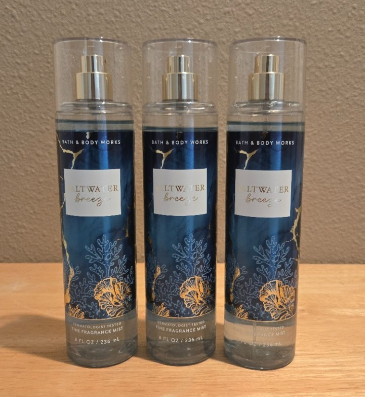 Bath & and Body Works Saltwater Breeze Fine Fragrance Mist – 3 pc