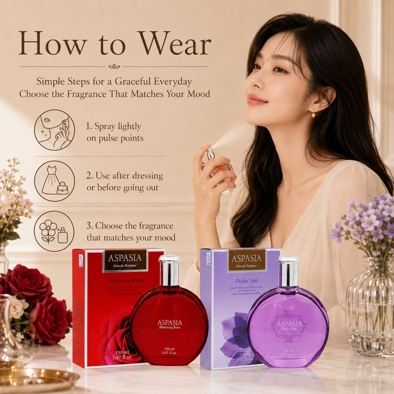 ASPASIA Eau de Perfume 150ml Blooming Rose or Dolce Vert Fragrance Korea gallery