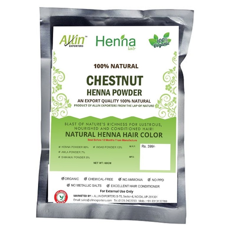 Allin Exporters Henna Hair Color 100% Organic and Chemical Free Henna for Hair