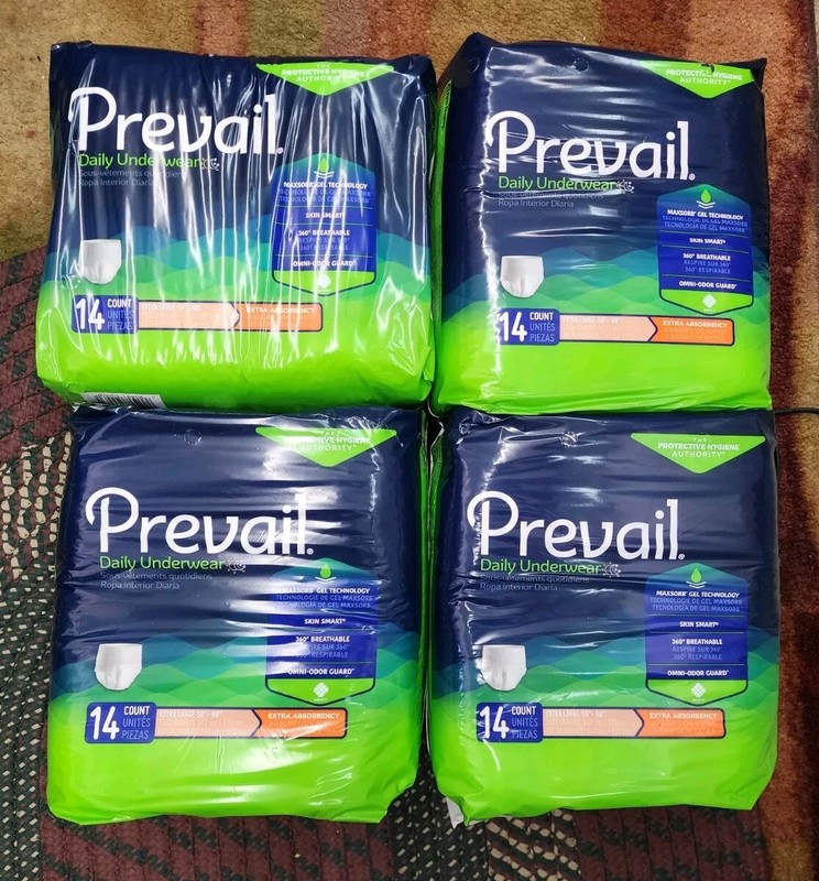 Prevail Per-Fit Protective Underwear – XL, Pack of 4