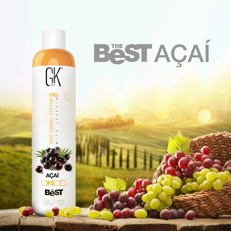 GK HAIR The Best ACAI 10.1oz Smoothing Brazilian Keratin Treatment Straightening