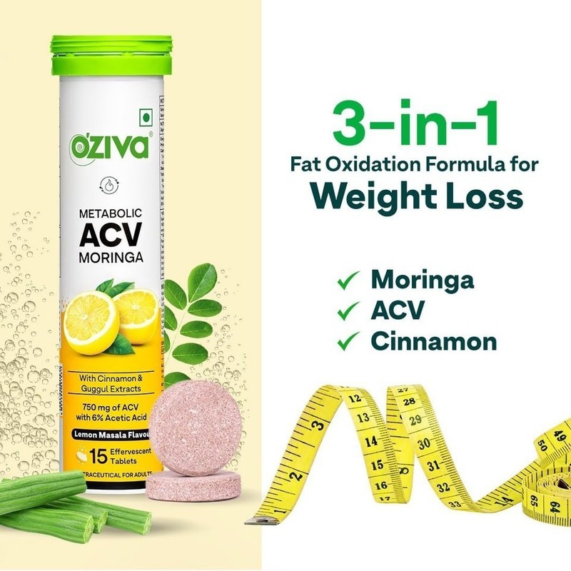 OZiva ACV Moringa Control Cravings Apple Cider Vinegar Cinnamo Guggul Pack of 4 gallery
