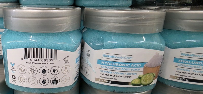 GlobalBeauty Care Hyaluronic Acid Exfoliating Body Scrub SeaSalt Cucumber6oz (3)