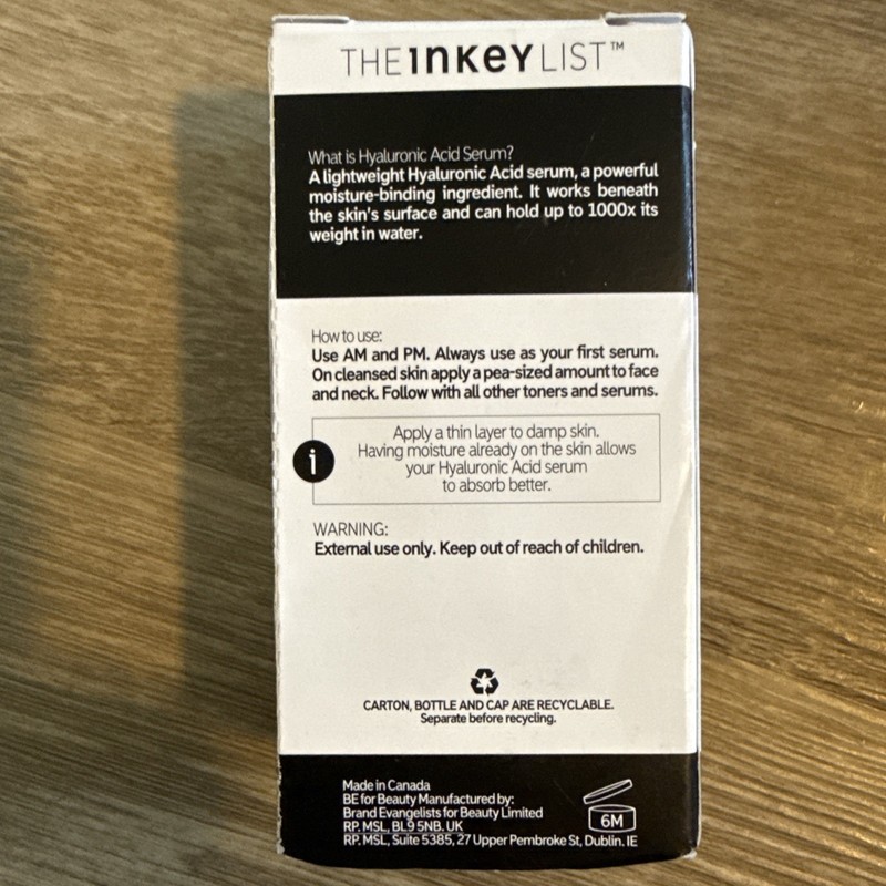 THE INKEY LIST Hyaluronic Acid Serum 1oz / 30ml NIB ** 3 brand new bottles gallery