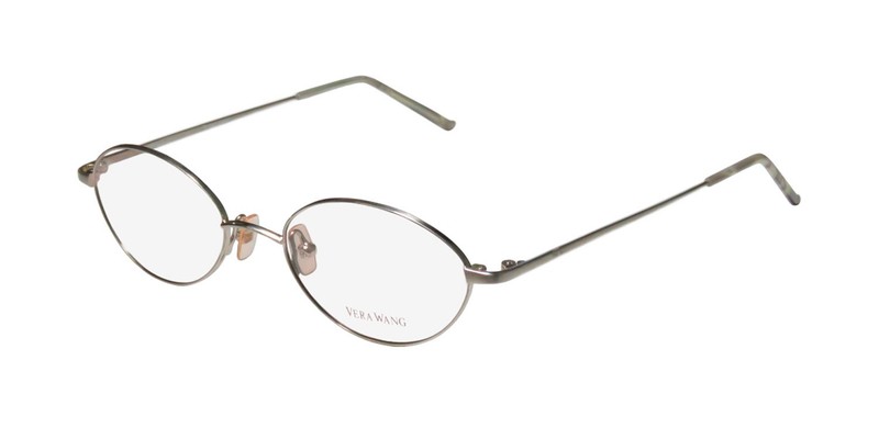 NEW VERA WANG V08 EYEWEAR METAL SI 49-18-140 WOMENS OVAL FULL-RIM SILVER JAPAN