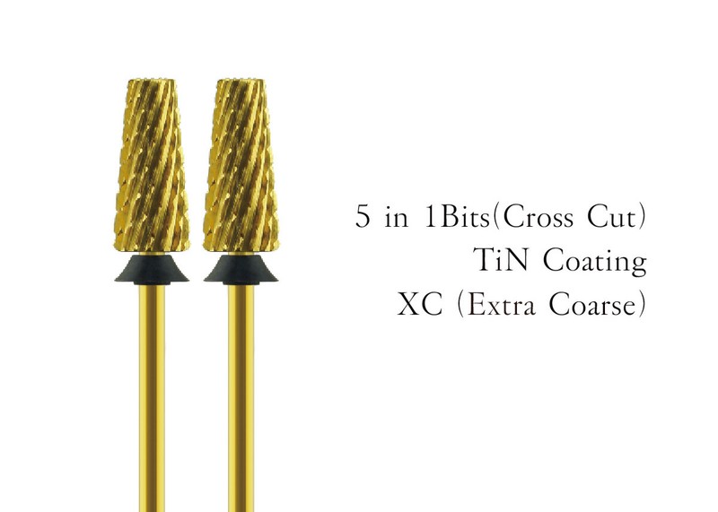 5 in 1 Cross Cut Tools Nail Drill Bits Manicure Tool Drill Bits Nail Lathe Drill gallery