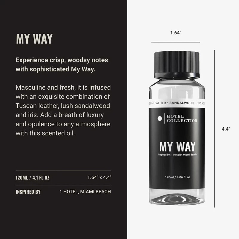Hotel Collection Diffuser Oil - My Way - Fragrance Oil - 120ML 4.1 Fl oz gallery
