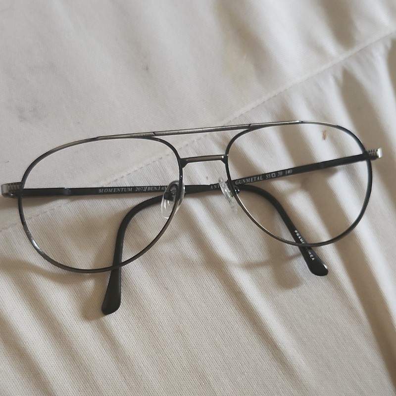 Momentum Benjamin 2072 Gunmetal Metal Full Rim Eyeglass Frames 55-20 140mm
