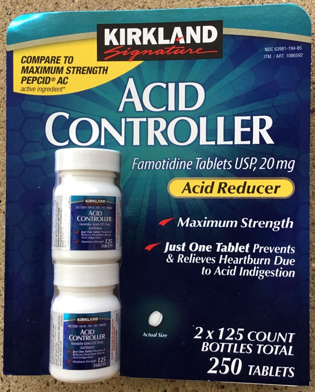 Kirkland Acid Controller 20 mg your choice of 1, 2, 4, 6, 8 (125 Tablets) SALE