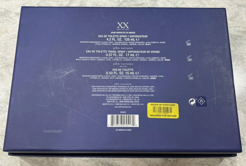 Men's Fragrance John Varvatos XX Indigo EDT 3 Pcs. Gift Set gallery