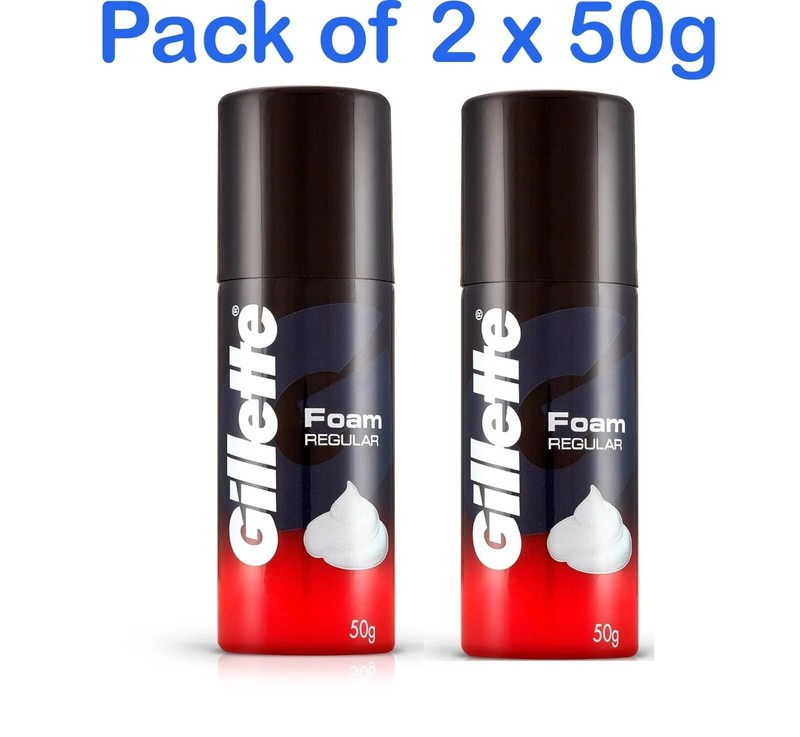 2 X Gillette Classic Regular Shave Foam – 50 Gram