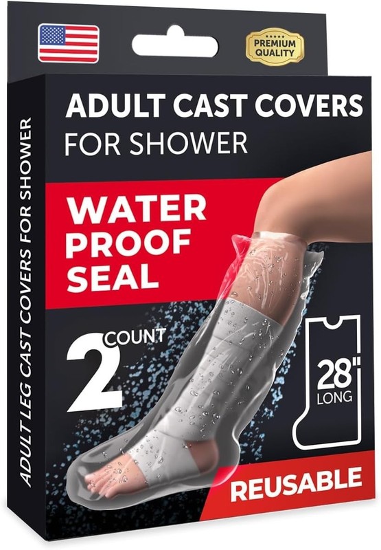 100% Waterproof Leg Cast Cover Set - Reusable & Comfortable for Adult Recovery gallery
