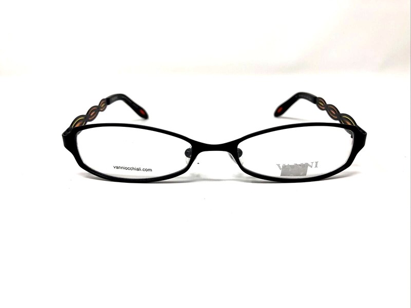 VANNI Eyeglasses Frames V9501 301 50-17-135 Matte Black/Orange Full Rim RA24