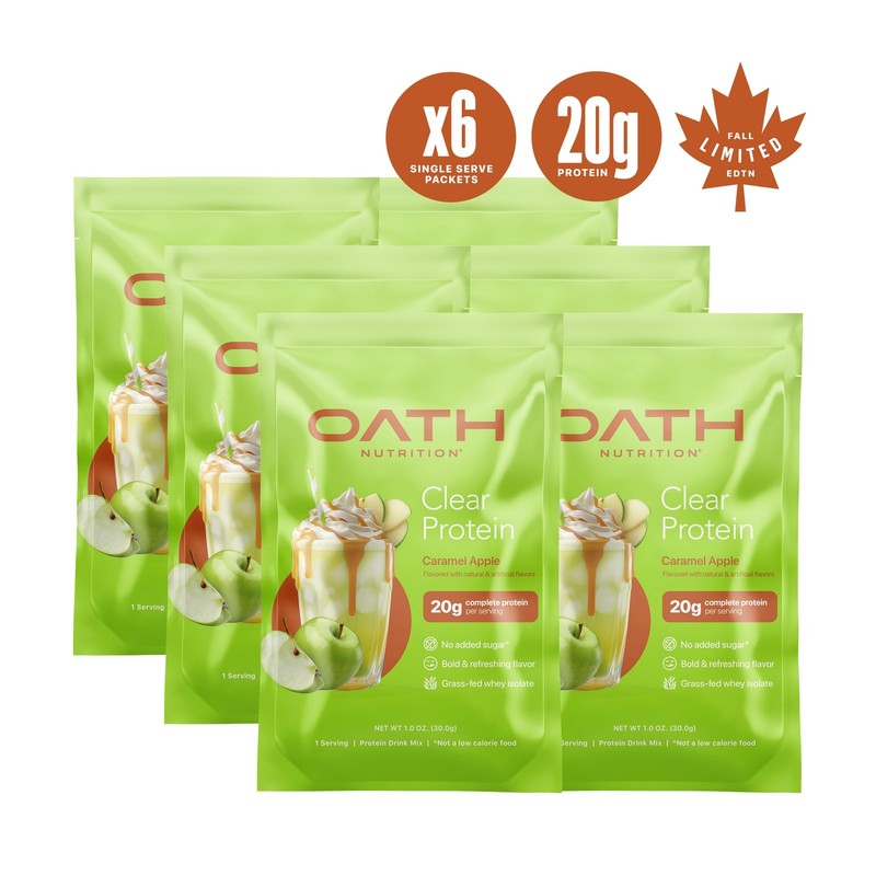 Oath Nutrition Clear Whey Isolate Protein Powder Caramel Apple 20G Complete gallery