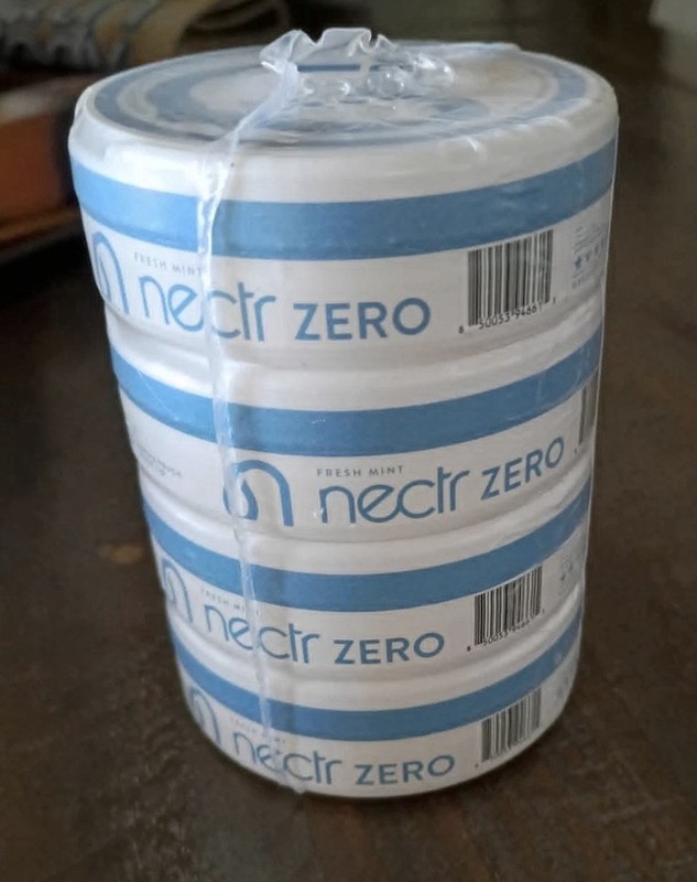 4 pk Nectr Energy Zero Pouches – No Caffeine, Sugar, Calories – Mini Fresh Mint
